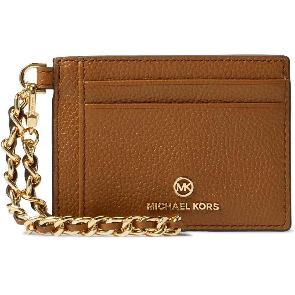 Michael Kors Jet Set Leather Small ID Chain card holder NWT